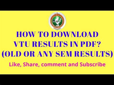 vtu old results download.